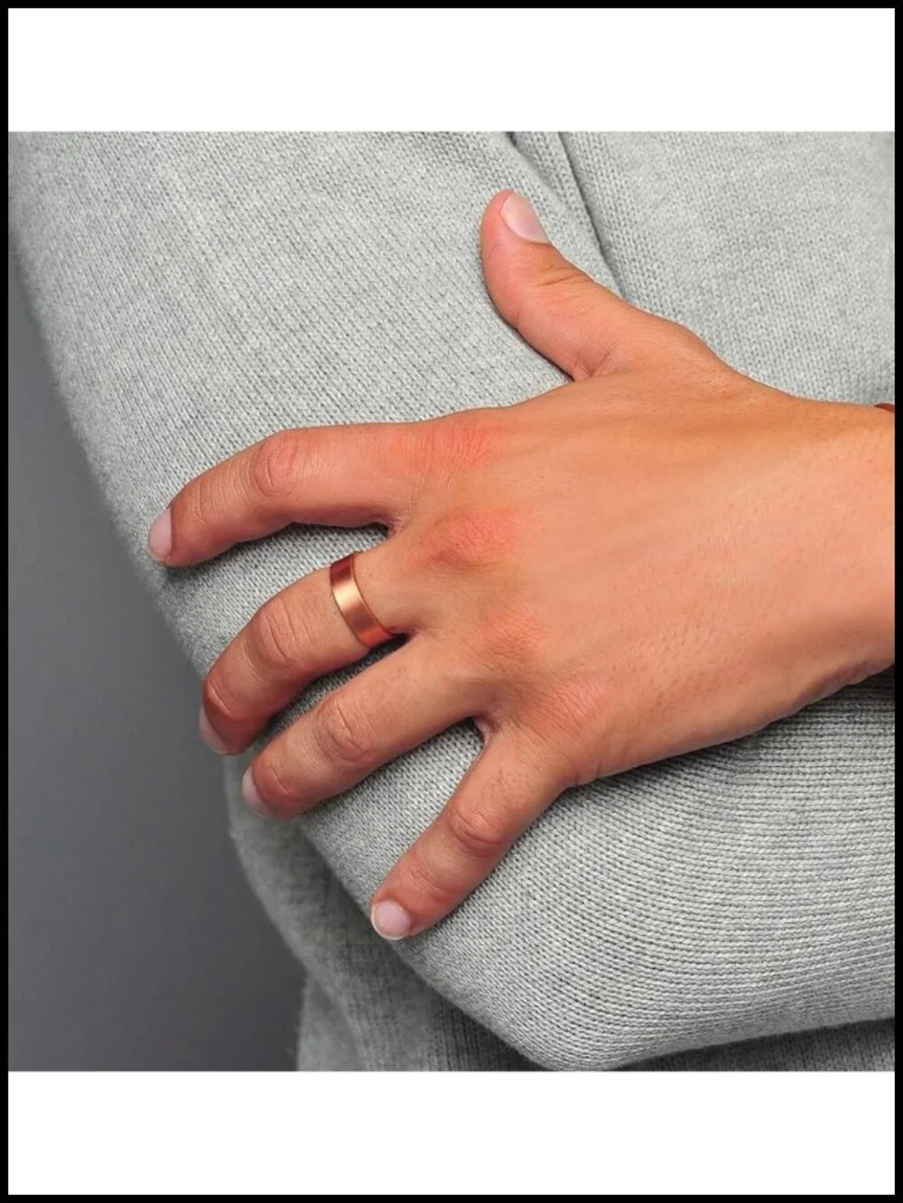 Pure Copper Magnetic Therapy Ring - Adjustable